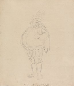 Henderson in de rol van Falstaff door Thomas Rowlandson